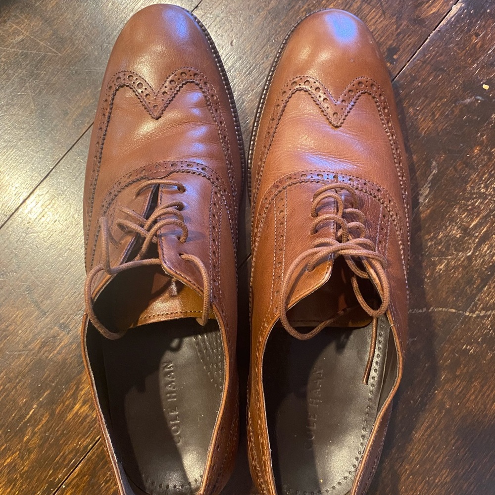 NEW. Cole Haan - Williams Wingtip Oxford Tan shoe. Size 12